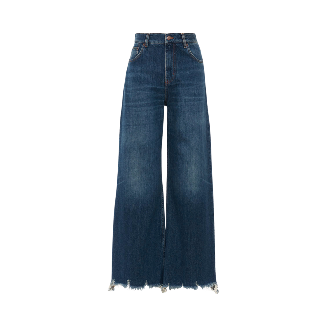 (W) 끌로에 데님 크롭 와이드 레그 진 나이트 블루((W) Chloe Denim Cropped Wide Leg Jeans Night Blue)