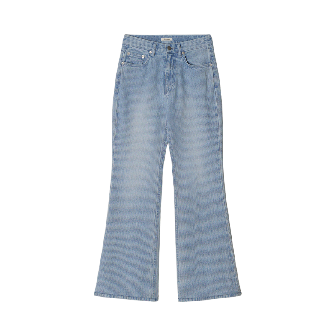 - (W) Aviemuah Washed Stripe Bootcut Jeans Blue