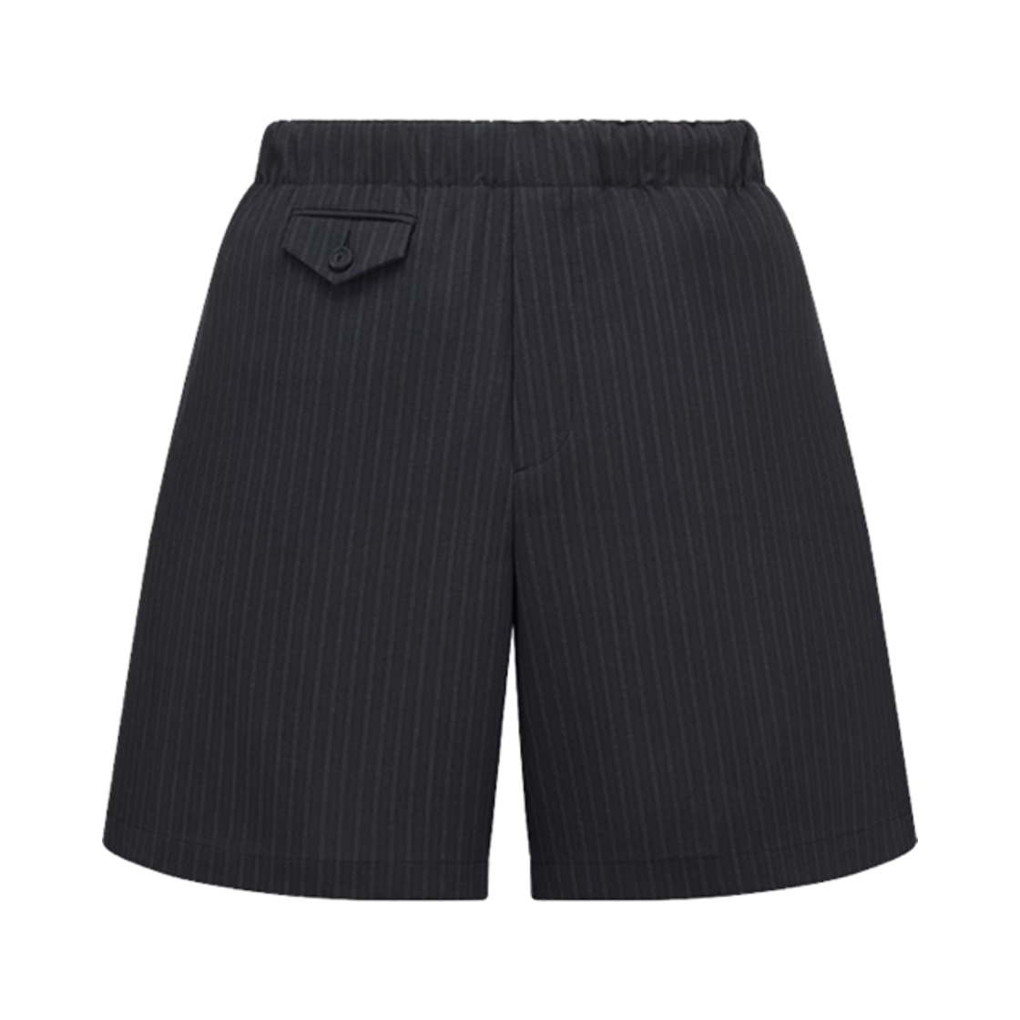 디올 스트레치 엘라스틱 웨이스트 스트라이프 울 버뮤다 쇼츠 블랙(Dior Stretch Elastic Waist Striped Wool Bermuda Shorts Black)