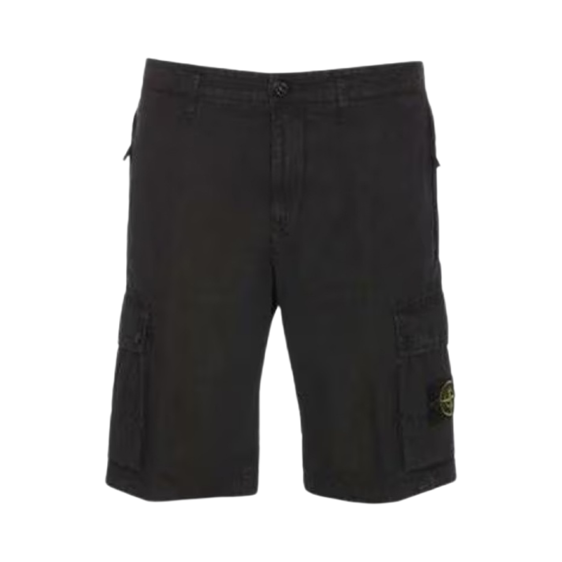 8015L11WA-A0129 Stone Island L11WA Brushed Cotton Canvas Garment Dyed Bermuda Shorts Black - 24SS
