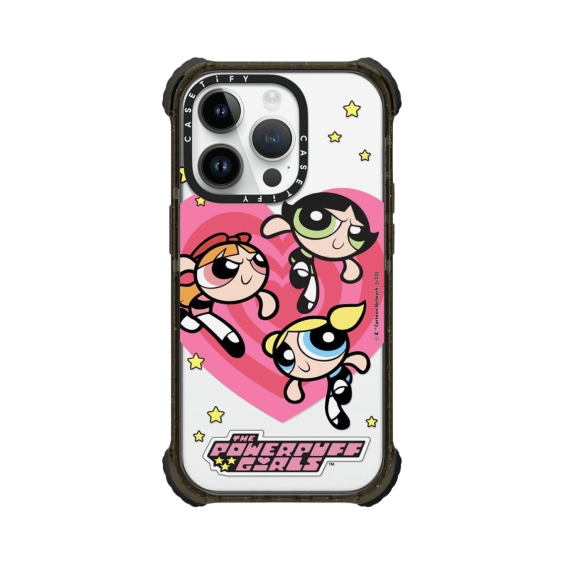 케이스티파이 x 파워퍼프걸 아이폰 하트 울트라 임팩트 범퍼 케이스 클리어 블랙(Casetify x The Powerpuff Girls iPhone Heart Ultra Impact Bumper Case Clear Black) - 1