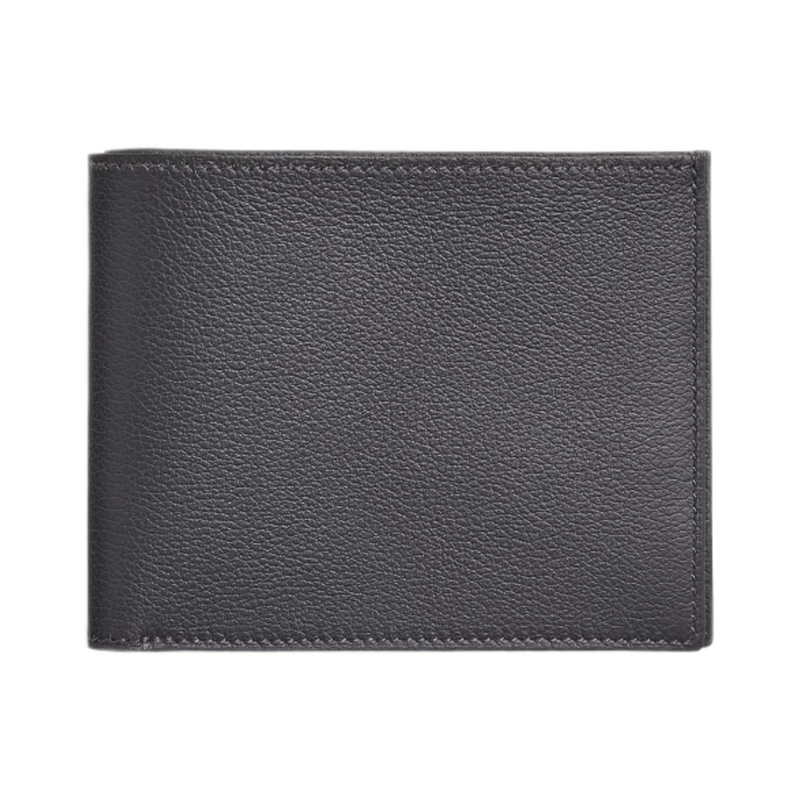 H086492CAAA Hermes Citizen Twill Compact Card Holder Evercolor & Ardoise Beige Noir