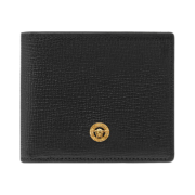 Versace Medusa Biggie Bi-Fold Wallet Black Gold