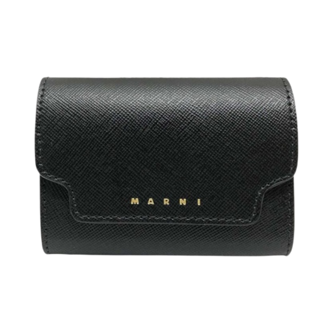 PFMO0072U0-LV520-Z360N Marni Saffiano Leather Coin Case Black - 대표 이미지 #1