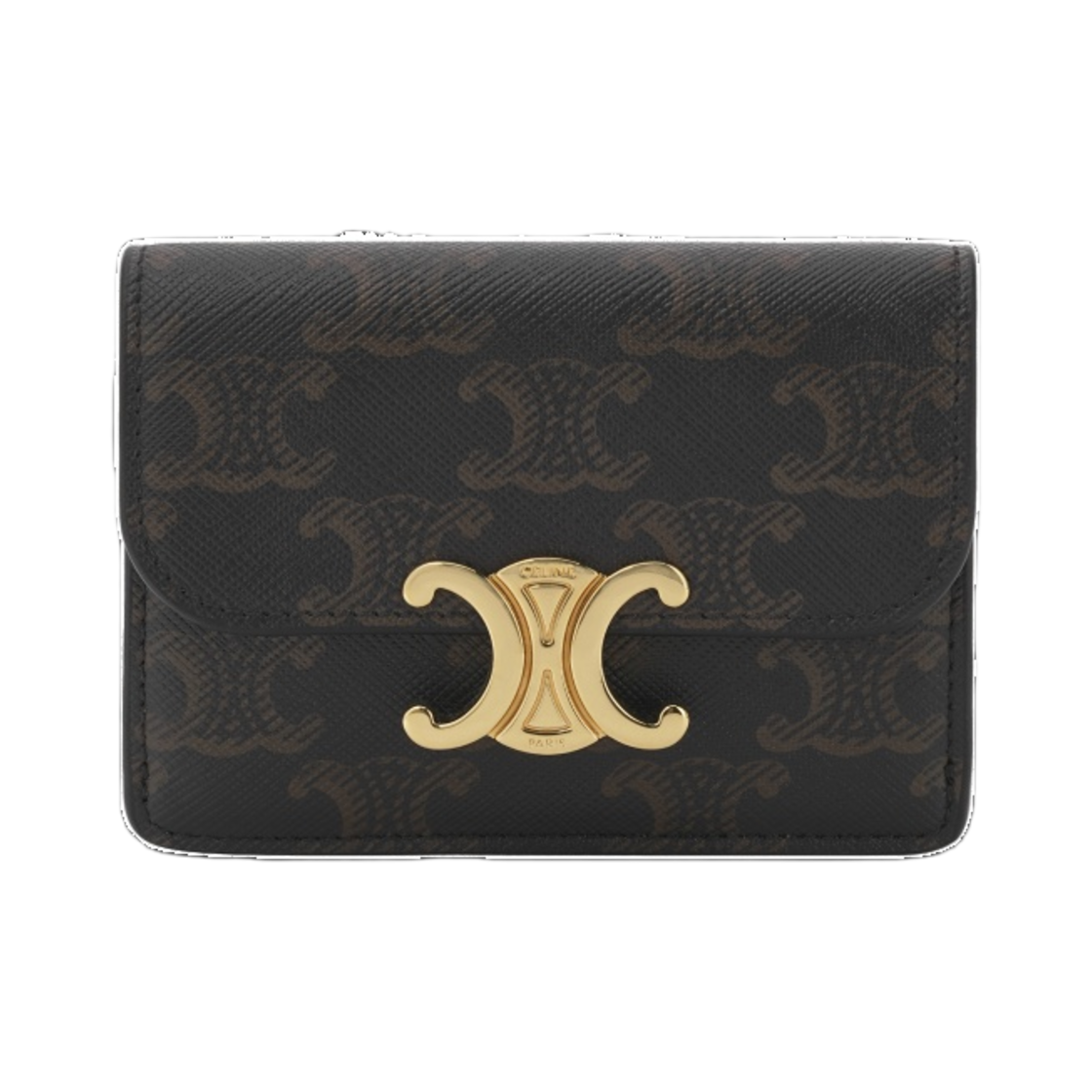 셀린느 트리옹프 캔버스 플랩 카드 홀더 탄(Celine Card Holder with Flap in Triomphe Canvas Tan)