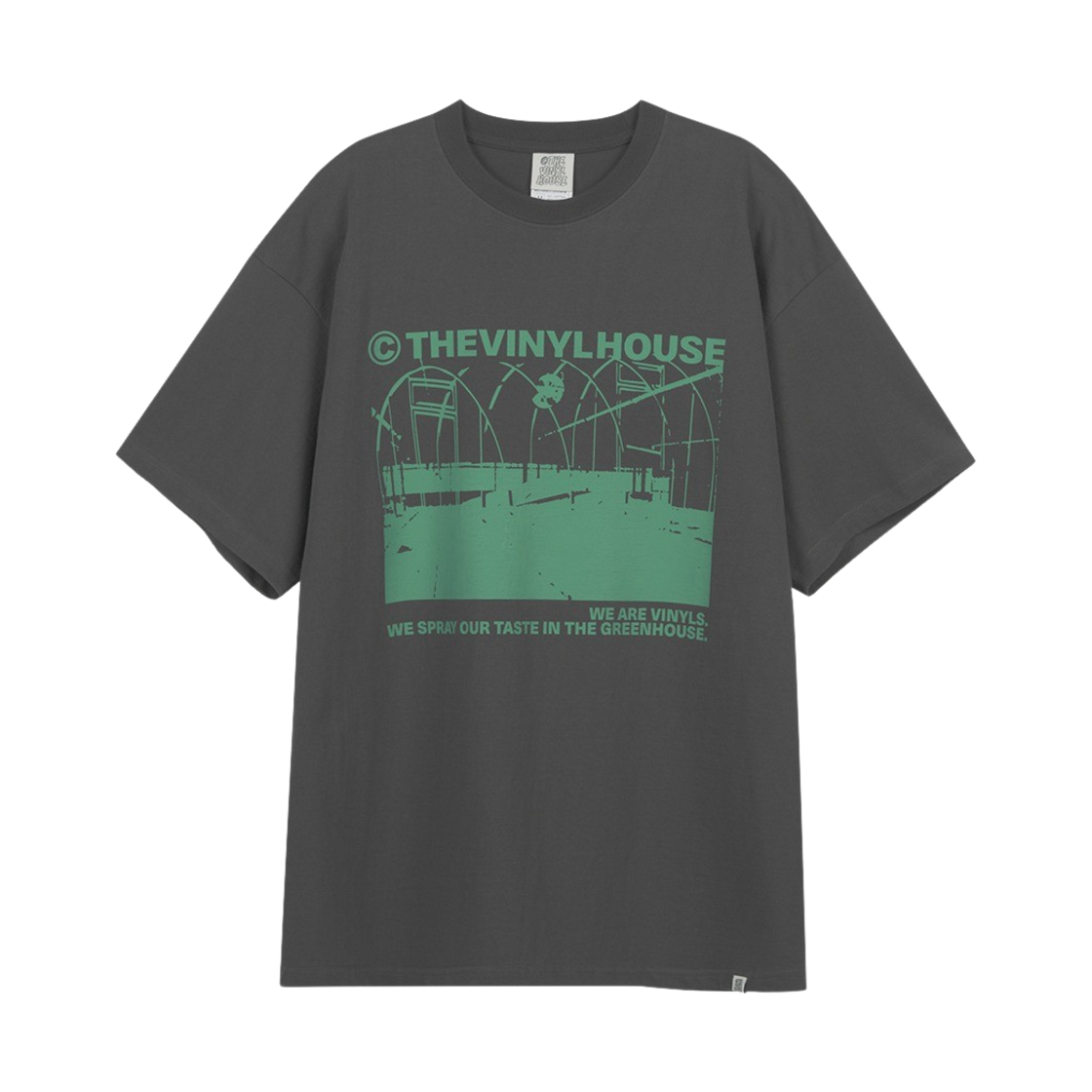 더바이닐하우스 그린하우스 티셔츠 차콜