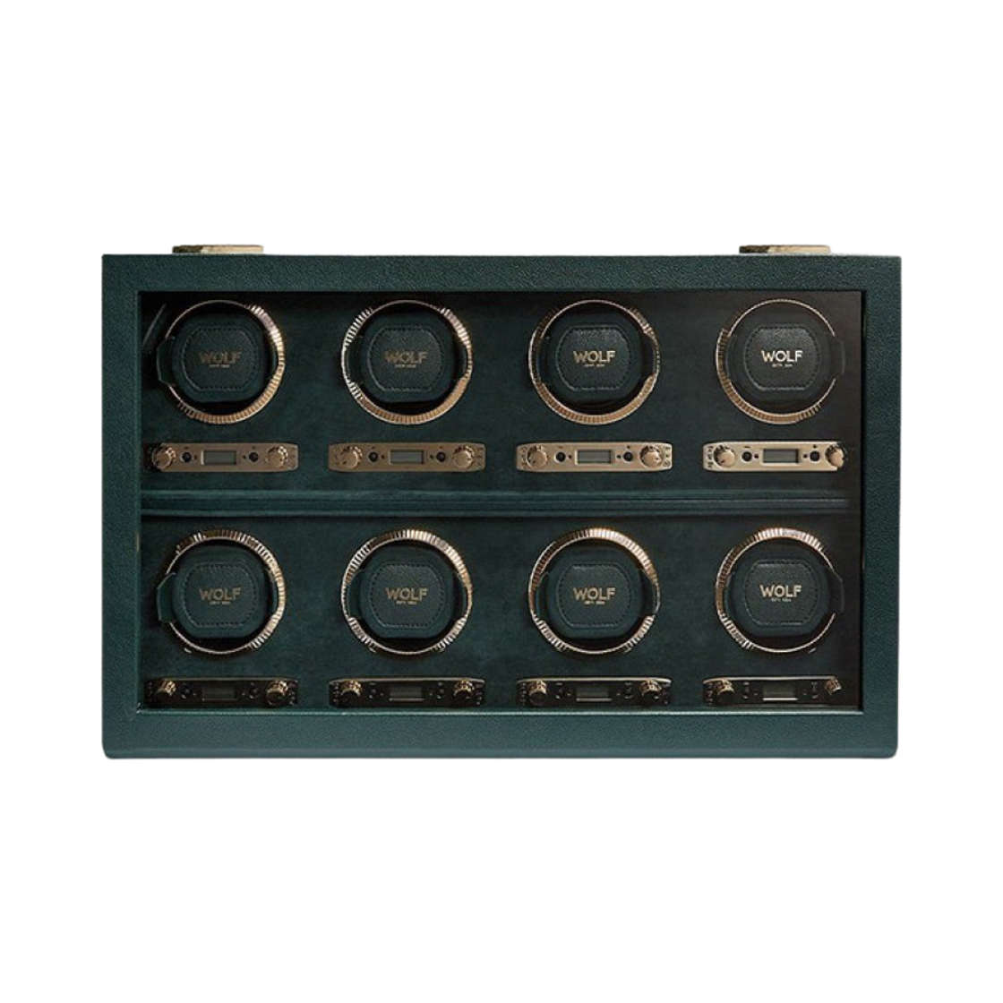 울프 1834 브리티쉬 레이싱 8 피스 워치 와인더 그린(Wolf 1834 British Racing 8 piece Watch Winder Green)