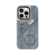 Casetify x Matin Kim iPhone Denim Pocket Magsafe Mirror Case Silver