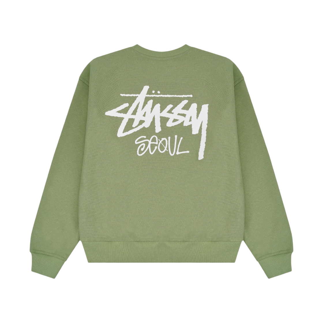 스투시 스탁 서울 크루넥 모스 2023(Stussy Stock Seoul Crew Moss 2023)