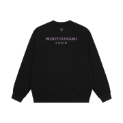 Wooyoungmi Cotton Lenticular Back Logo Sweatshirt Black - 23SS