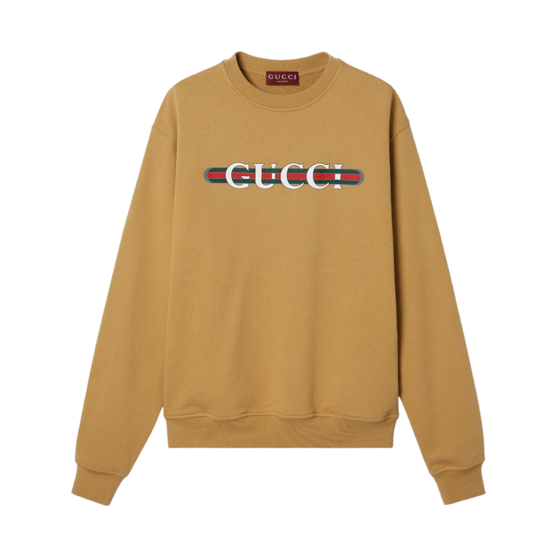 구찌 코튼 저지 스웨트셔츠 카멜 펠티드 코튼 저지(Gucci Cotton Jersey Sweatshirt Camel Felted Cotton Jersey)