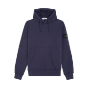 Stone Island 64120 Cotton Fleece Hooded Sweatshirt Ink Blue - 21FW