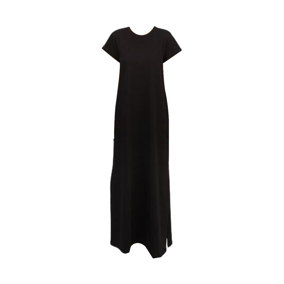 WD311Z (W) All Saints Anna Crew Neck Short Sleeve Maxi Dress Black