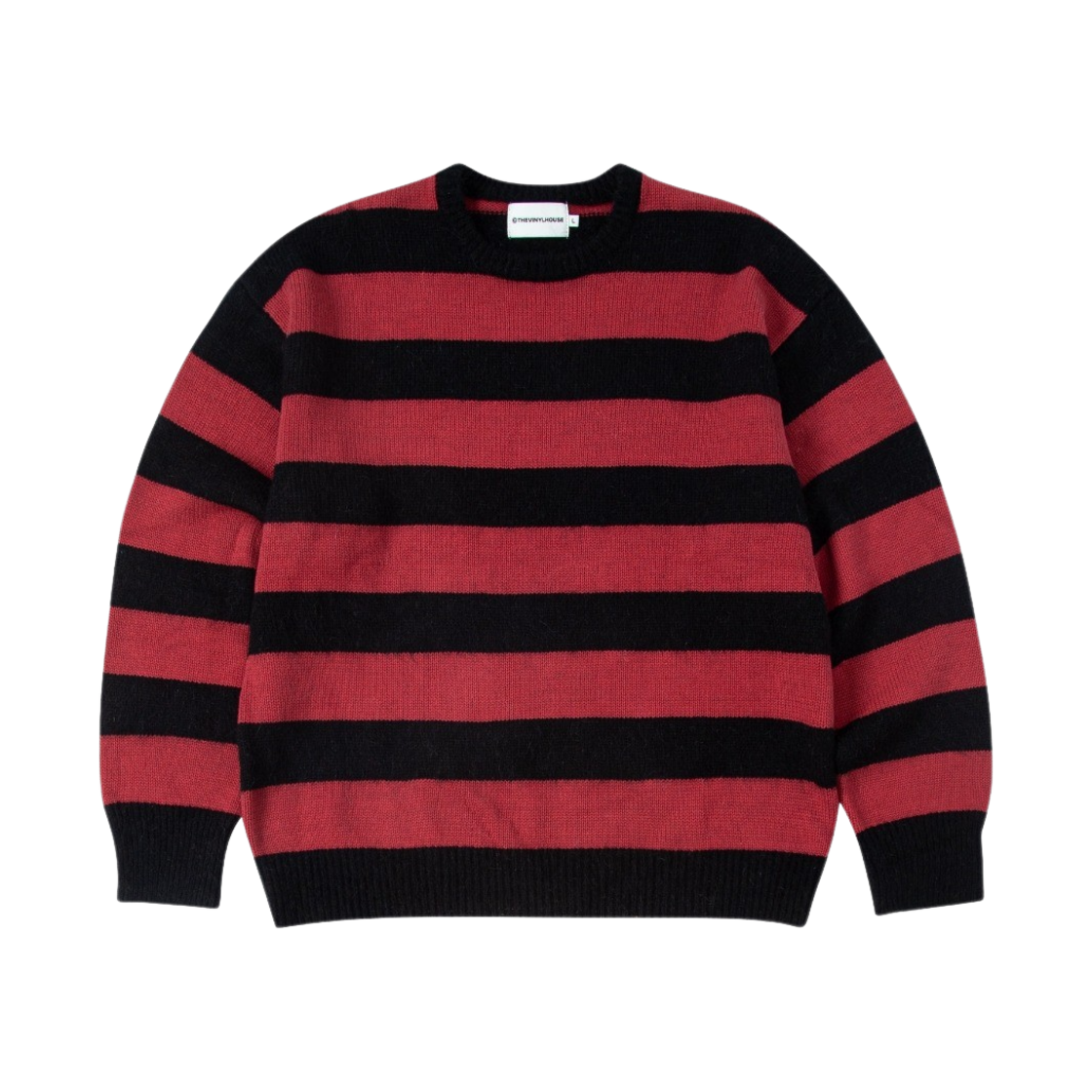 더바이닐하우스 모헤어 볼드 스트라이프 스웨터 레드