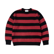 Thevinylhouse Mohair Bold Striped Sweater Red
