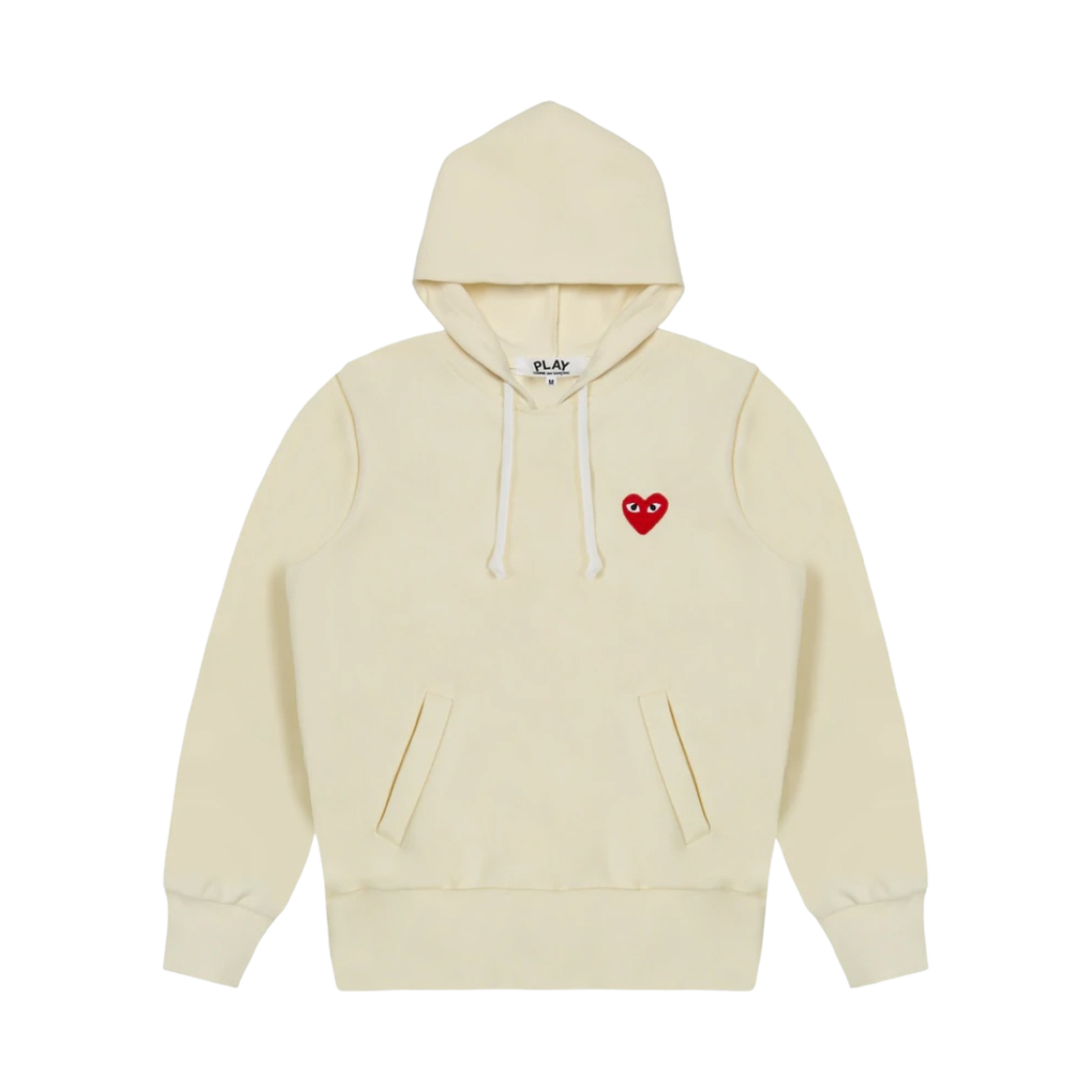 플레이 꼼데가르송 후드 스웨트셔츠(Play Comme des Garcons Hooded Sweatshirt Ivory)