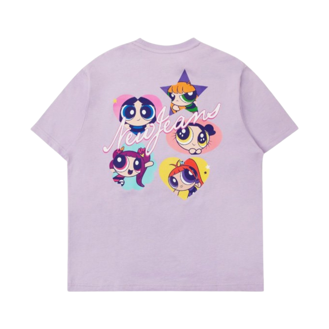 뉴진스 x 파워퍼프걸 숏슬리브 티셔츠 라이트 바이올렛(NewJeans x The Powerpuff Girls Short Sleeve T-Shirt Light Violet)