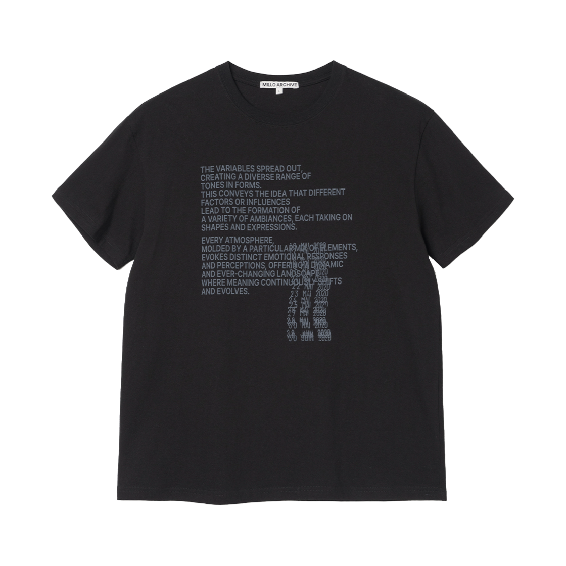 밀로 아카이브 뉴 서브타이틀 티셔츠 블랙(Millo Archive New Subtitle T-Shirts Black)