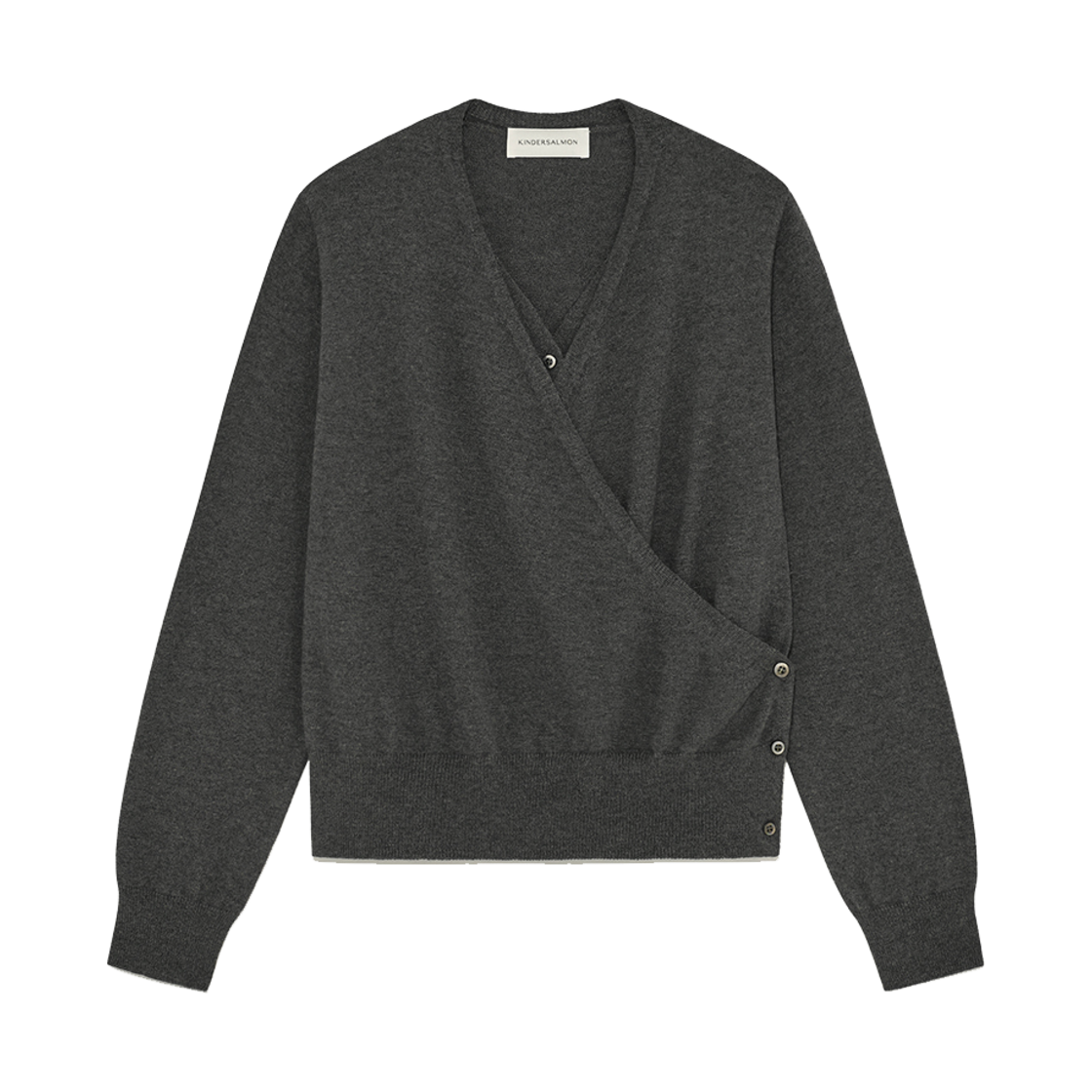 킨더살몬 우먼 구드런 드레이프 니트 멜란지그레이(Gudrun Draped Knit Melange-Gray)