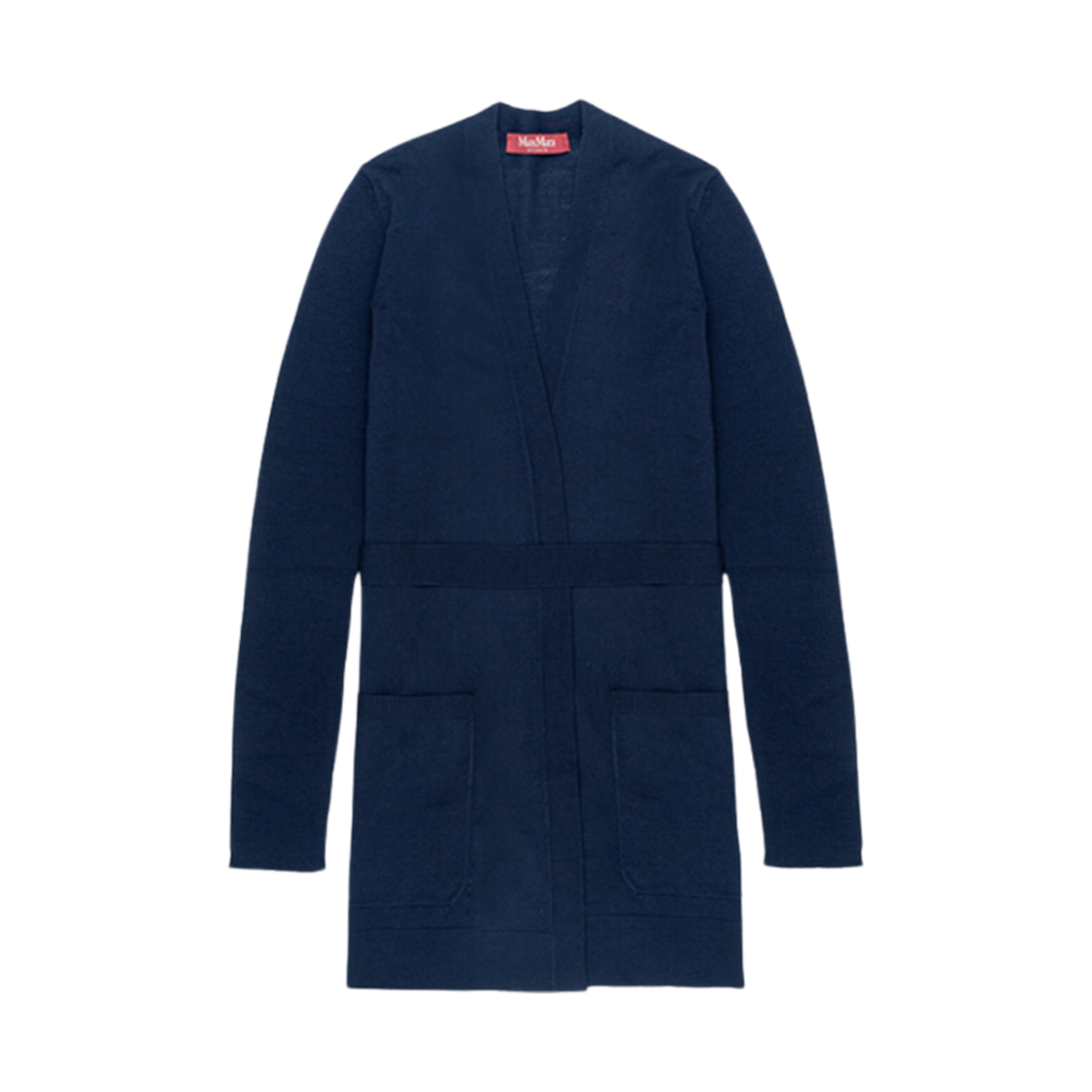 TUC-004 (W) Max Mara Studio Tuc Virgin Wool Sweater Cardigan Navy