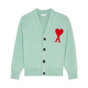 AMI de Coeur Oversize Cardigan Green Aqua