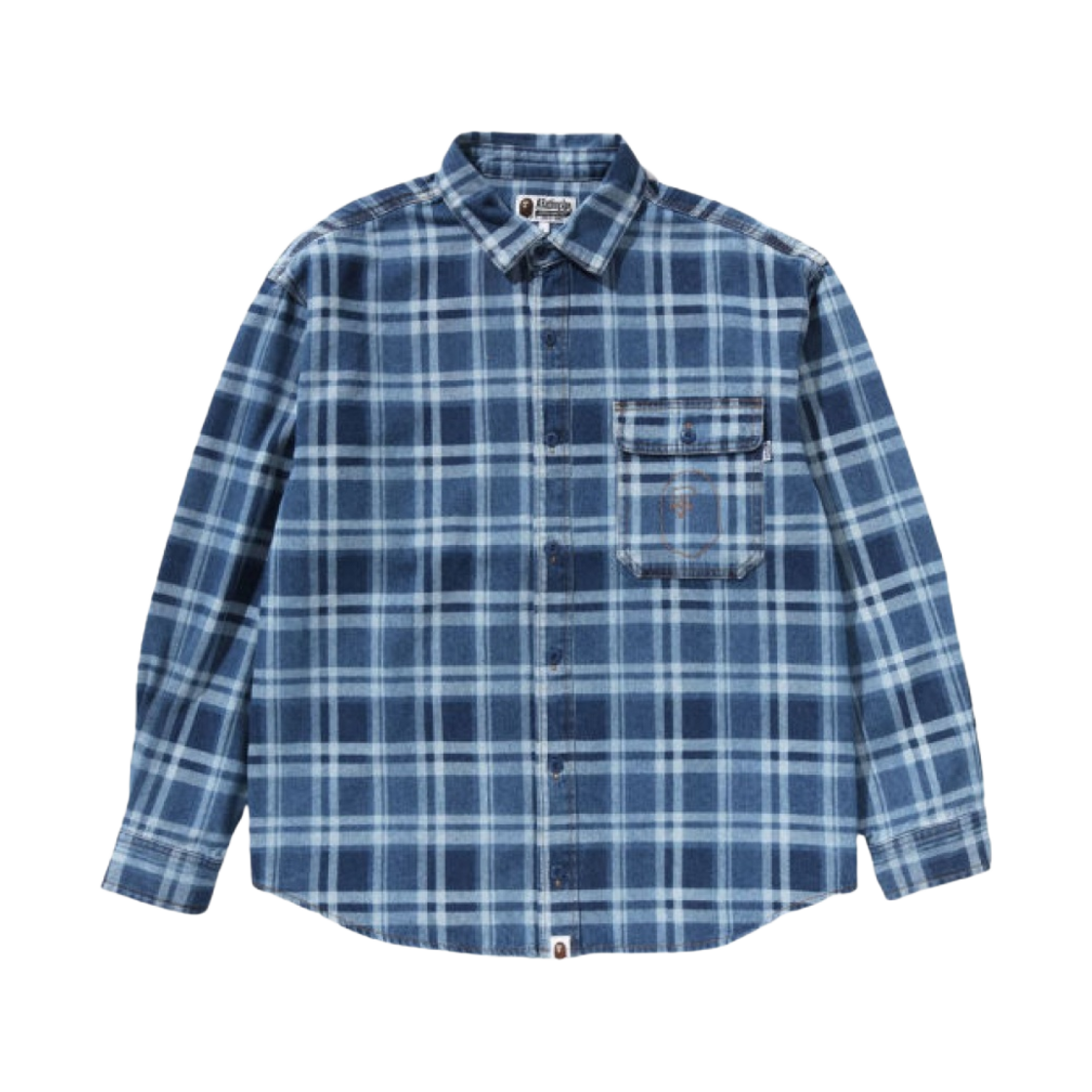 베이프 체크 데님 셔츠 인디고(BAPE Check Denim Shirt Indigo) - 1