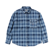 BAPE Check Denim Shirt Indigo