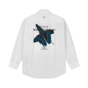 Wooyoungmi Butterfly Back Logo Shirt White - 23SS