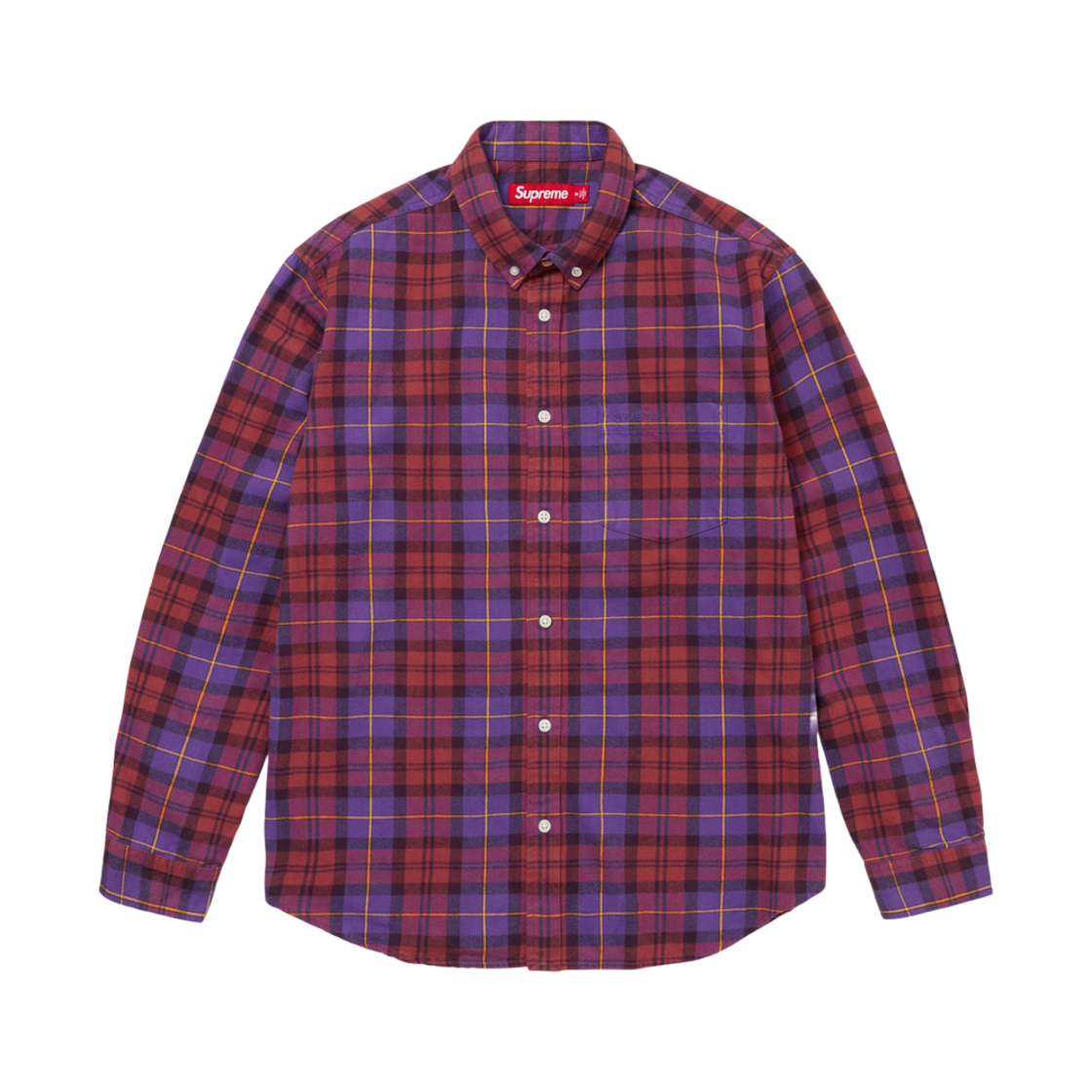 슈프림 플레이드 플란넬 셔츠 퍼플 - 24FW(Supreme Plaid Flannel Shirt Purple - 24FW) - 1