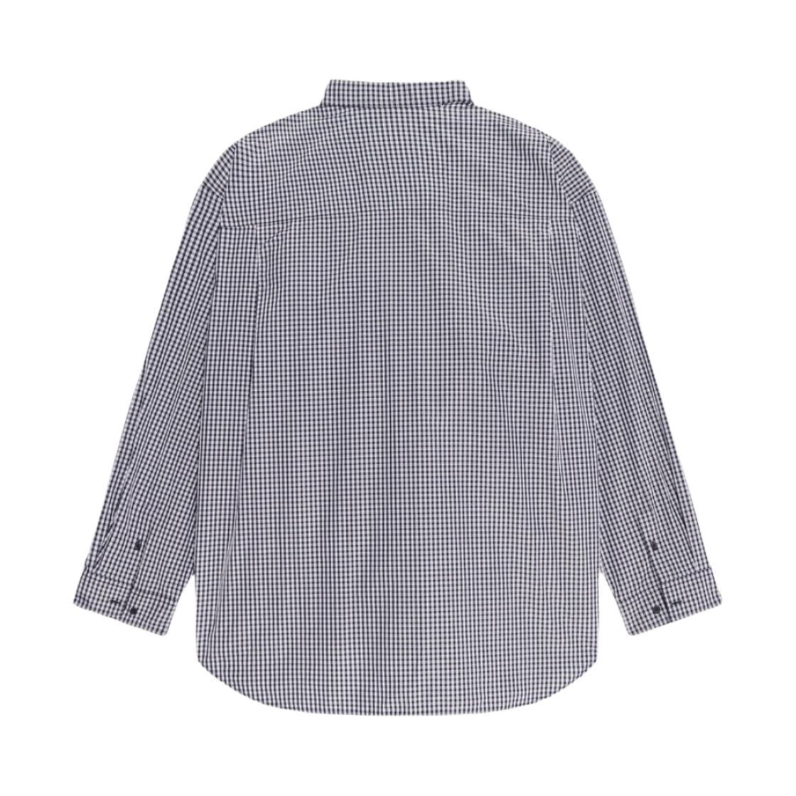 발렌시아가 마이크로 체크 믹스 포플린 스포티 B 코지 셔츠 블랙 화이트(Balenciaga Micro Check Mix Poplin Sporty B Cosy Shirt Black White) - 2
