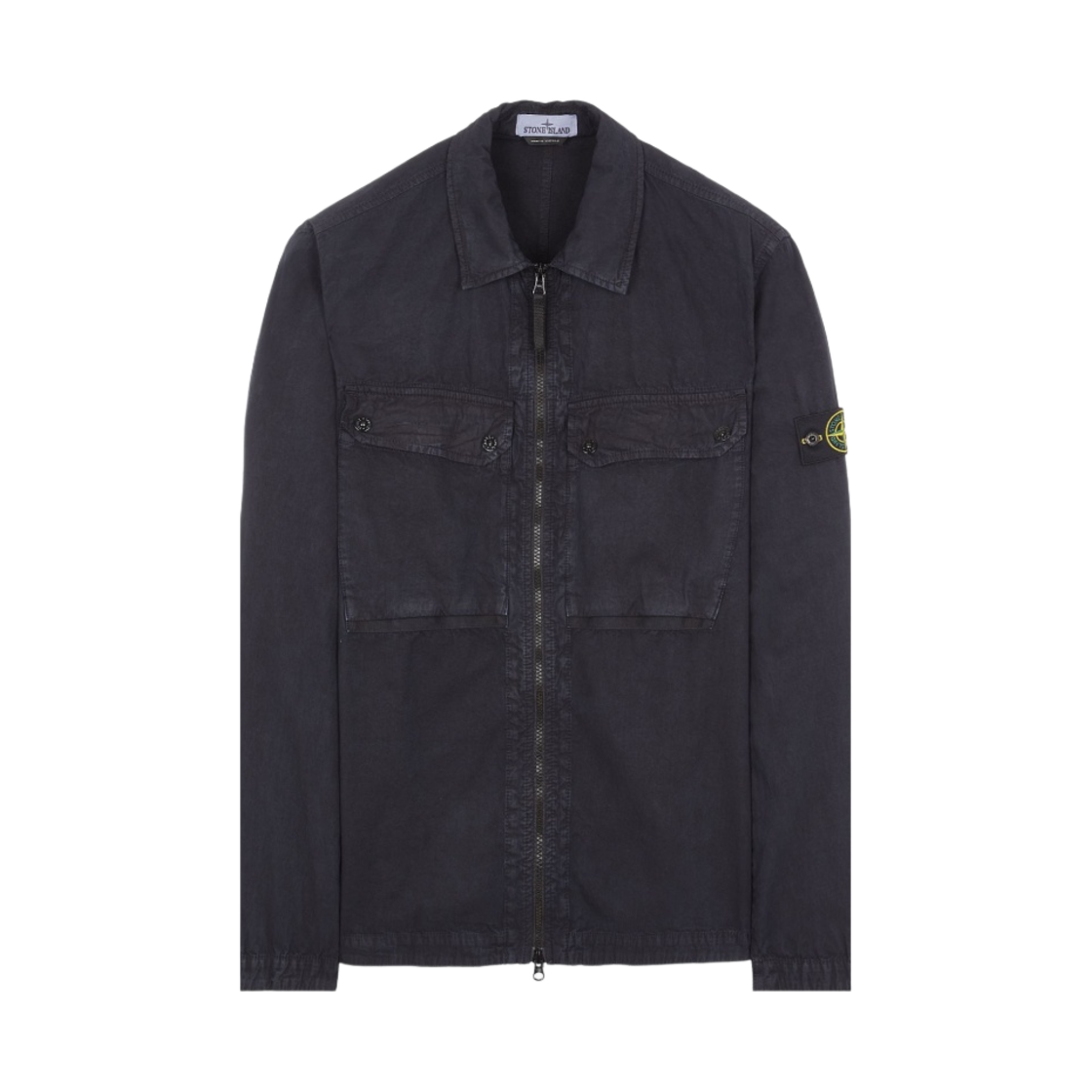 7915102WN-V0120 Stone Island 102WN Brushed Organic Cotton Overshirt Navy Blue - 23FW