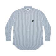Play Comme des Garcons Striped Black Heart Shirt White