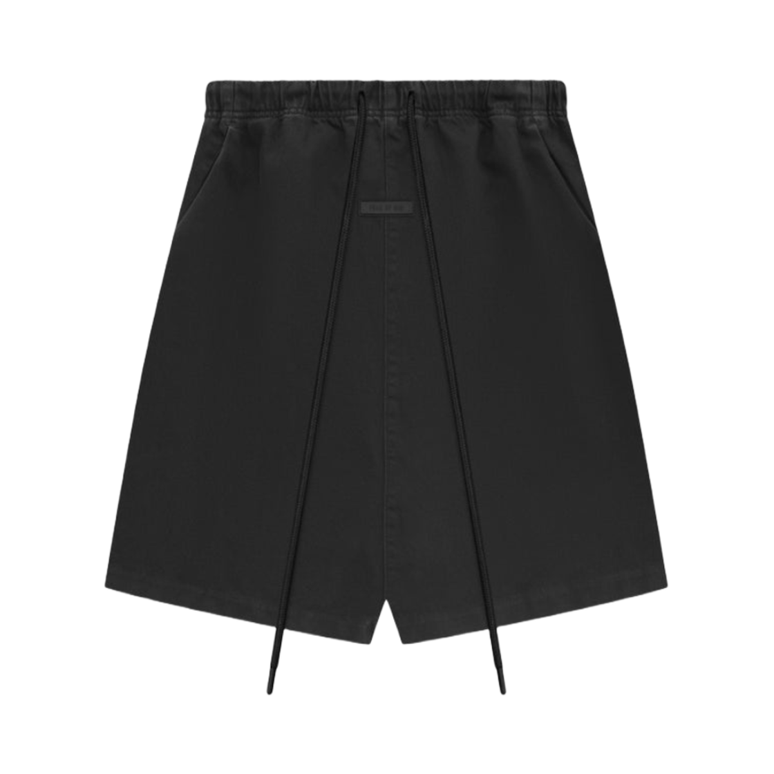 에센셜 데님 릴렉스드 쇼츠 오버다이 블랙 데님 - 24SS