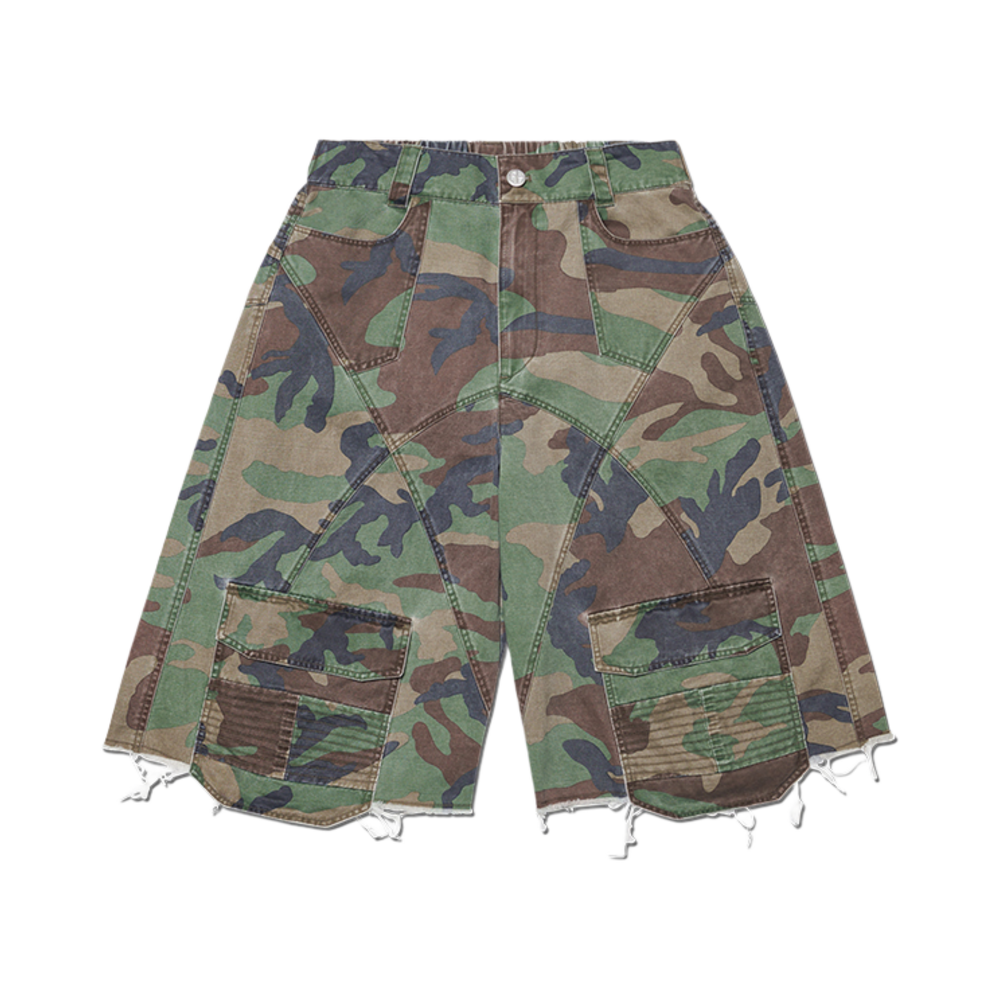 노매뉴얼 카모플라주 카고 쇼츠 카모플라주