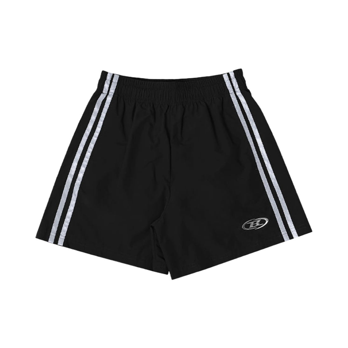 본투윈 리플렉티브 라인 나일론 쇼츠 블랙