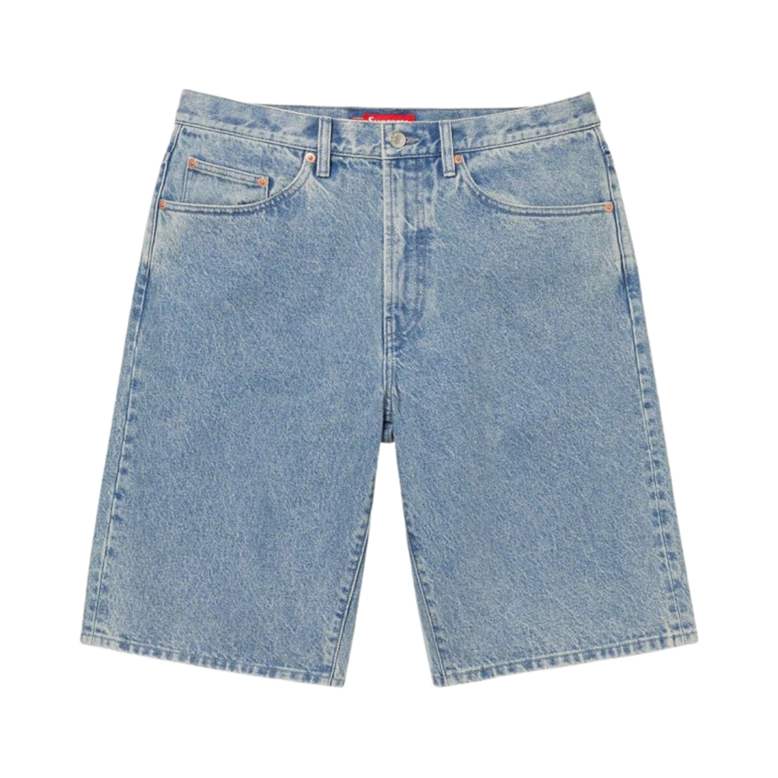 슈프림 배기 데님 쇼츠 워시드 블루 - 23SS