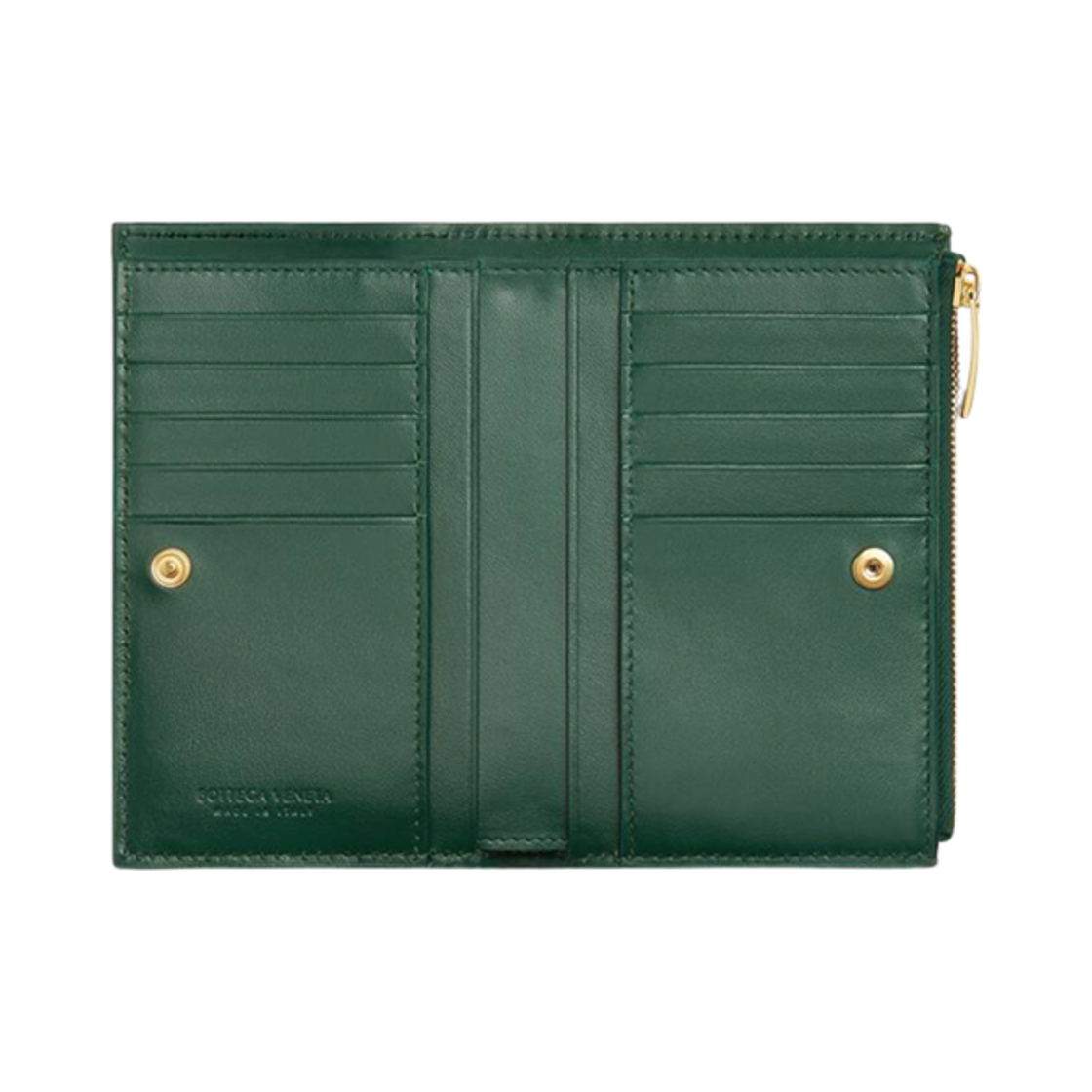 보테가 베네타 미디움 카세트백 바이폴드 지퍼 지갑 에메랄드 그린(Bottega Veneta Medium Cassette Bi-Fold Zip Wallet Emerald Green) - 2