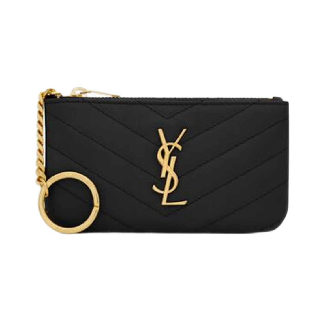 생로랑 카산드라 마틀라세 키 파우치 스무스 레더 블랙(Saint Laurent Cassandre Matelasse Key Pouch in Smooth Leather Black) - 1