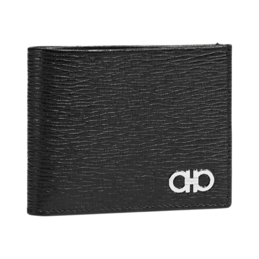 66A064-685978 Ferragamo Gancini Wallet Black Ferragamo Red