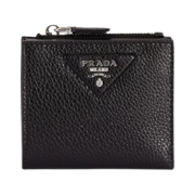 Prada Small Leather Wallet Black