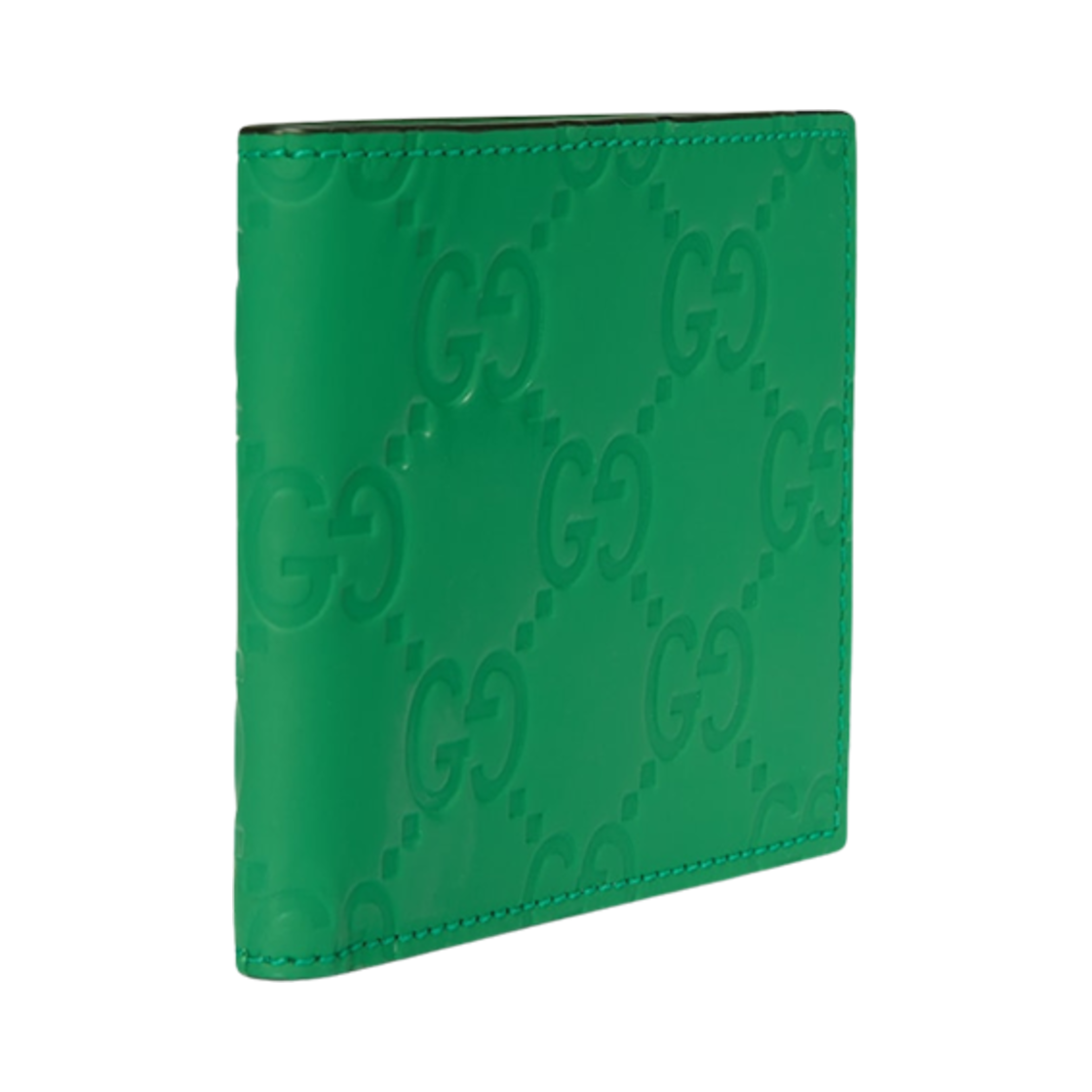 구찌 GG 러버 이펙트 폴더형 지갑 그린(Gucci GG Rubber-Effect Bi-Fold Wallet Green) - 3