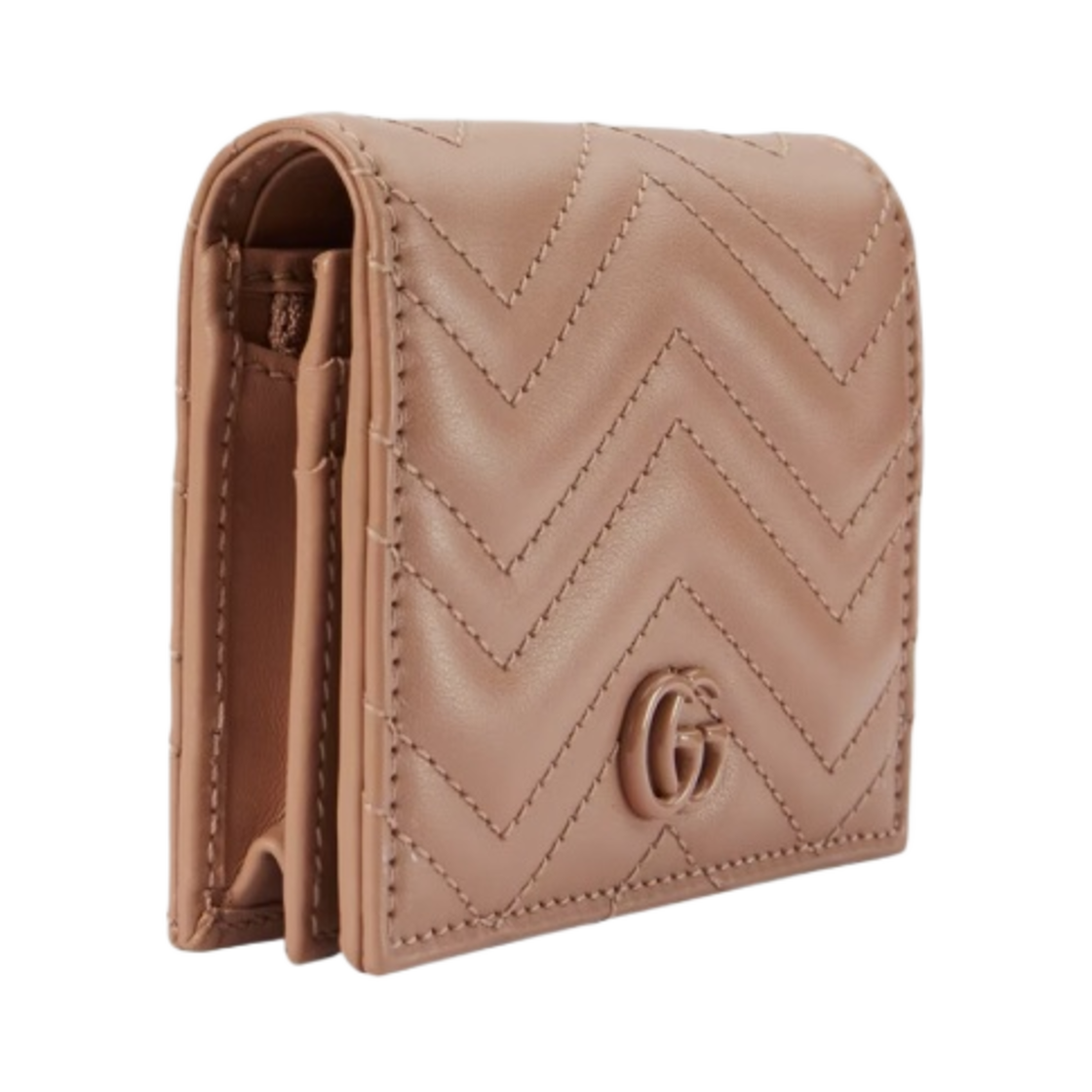 구찌 GG 마몽 마틀라세 카드 케이스 월렛 로즈 베이지(Gucci GG Marmont Matelasse Card Case Wallet Rose Beige) - 2