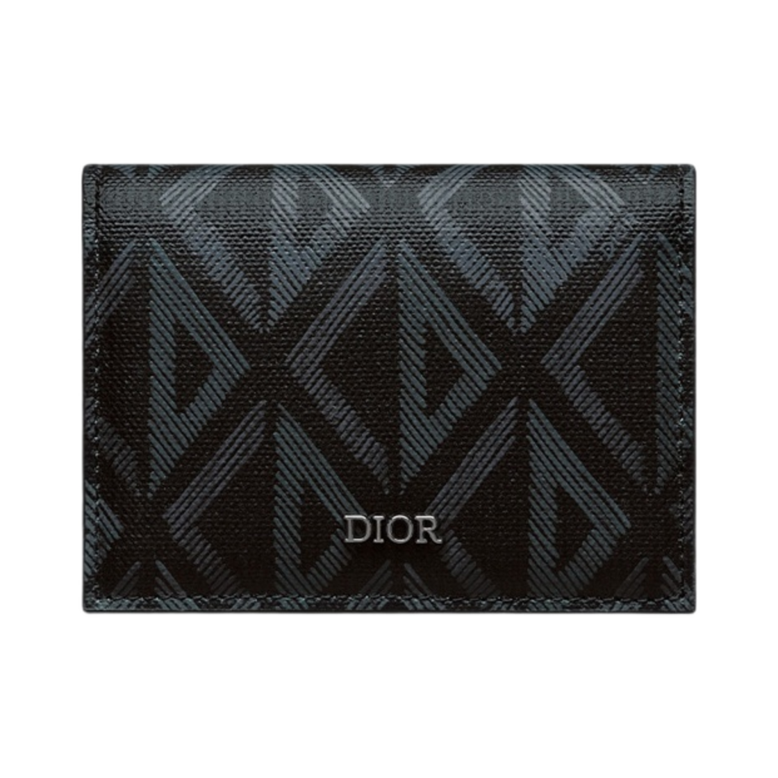 2ESCH136DCO-H43E Dior Business Card Holder Black CD Diamond Canvas