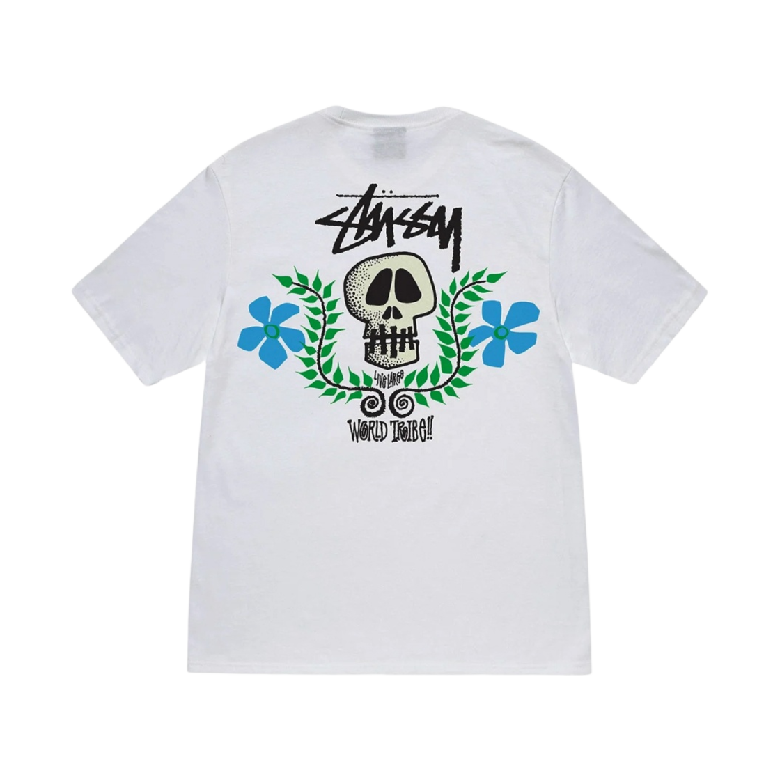 스투시 스컬 크레스트 티셔츠 화이트