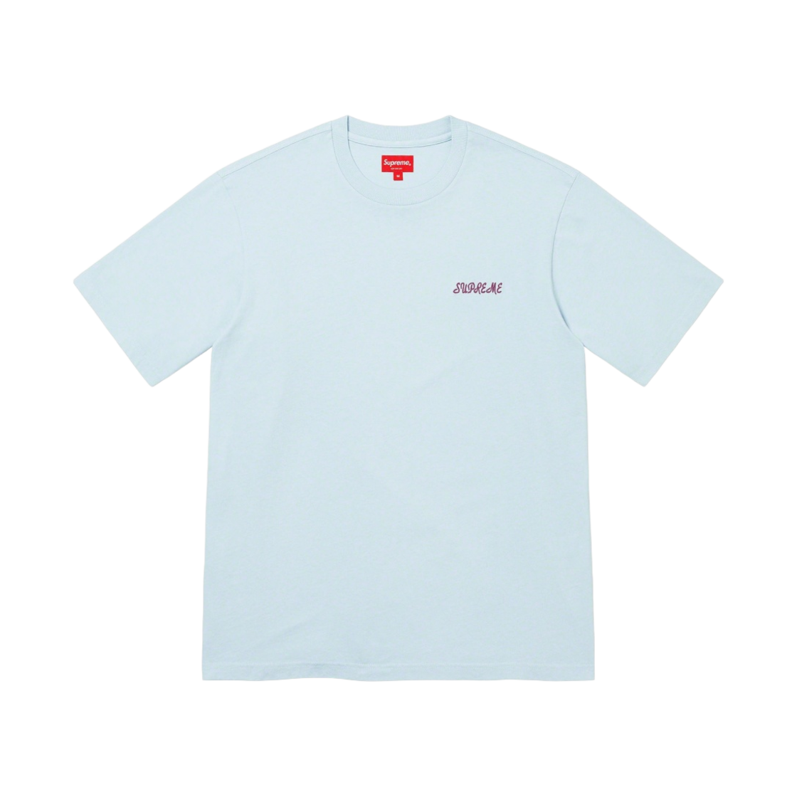 슈프림 워시드 스크립트 숏슬리브 탑 라이트 블루 - 23SS(Supreme Washed Script S/S Top Light Blue - 23SS) - 1