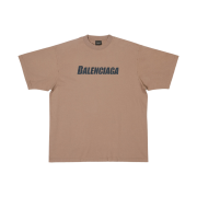 Balenciaga Caps Boxy Fit T-Shirt Grey