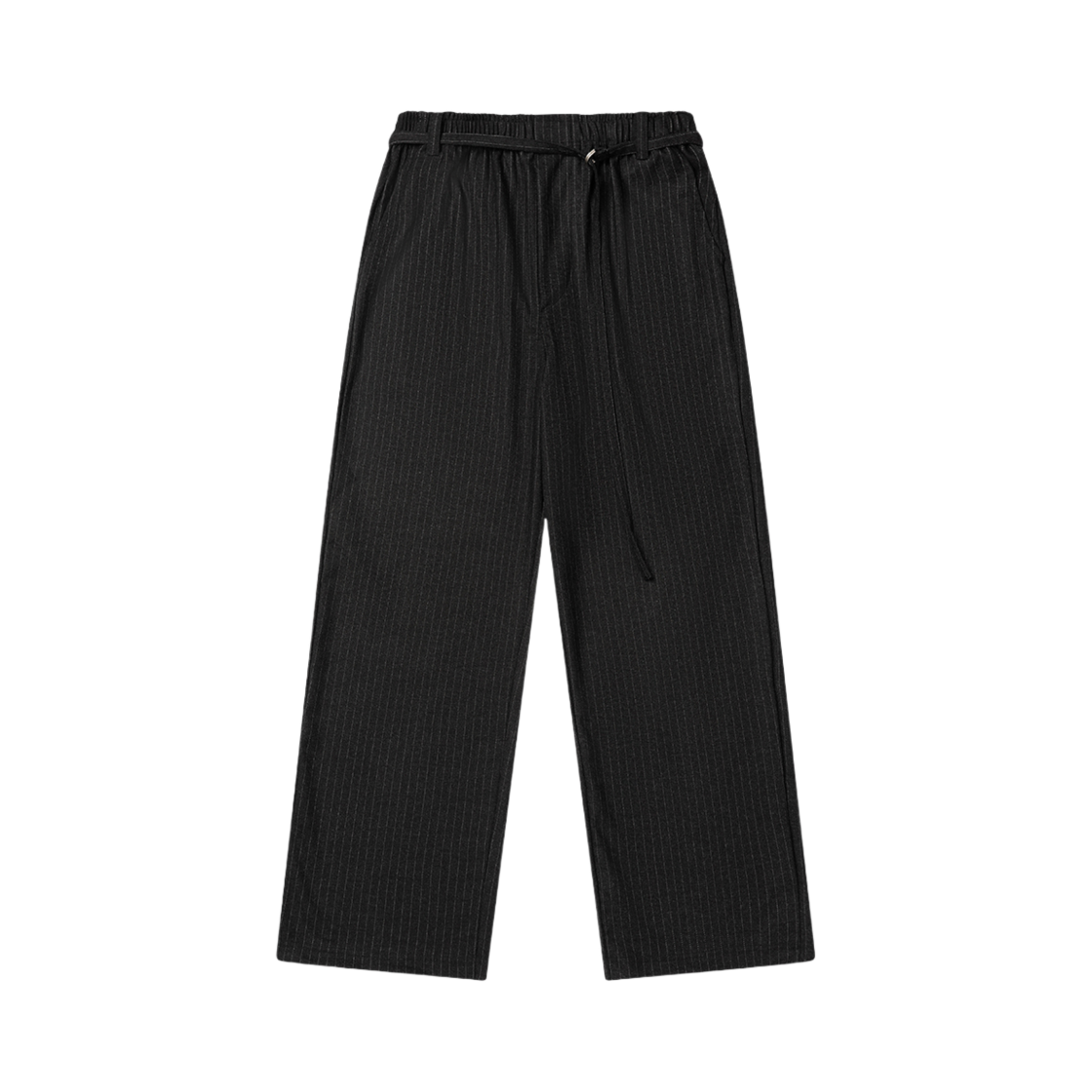 824203022 Pose Number Eight Stripe Wide Belted Pant Black