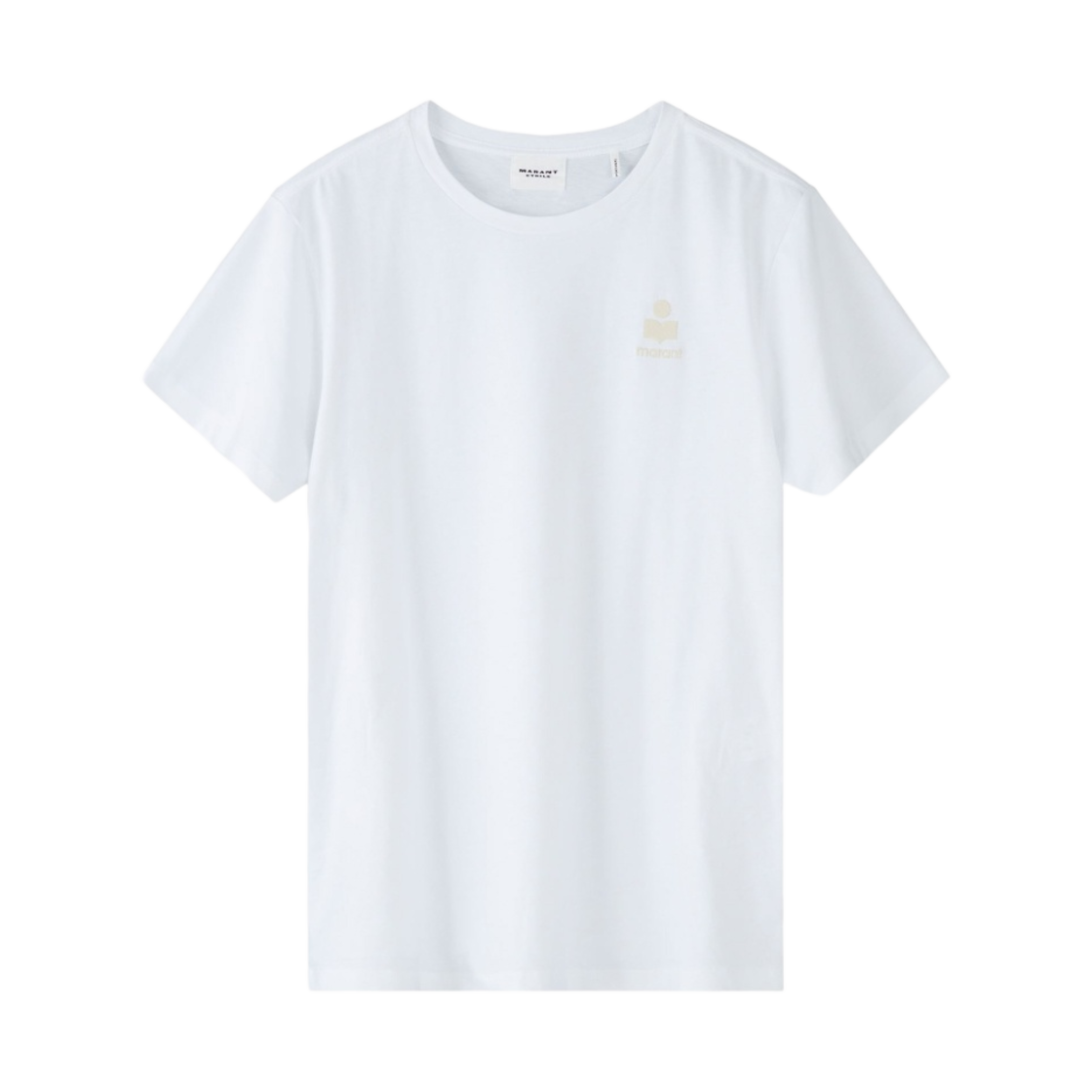 (W) 이자벨 마랑 애비 로고 코튼 티셔츠 화이트 - 23SS((W) Isabel Marant Aby Logo Cotton T-Shirt White - 23SS)