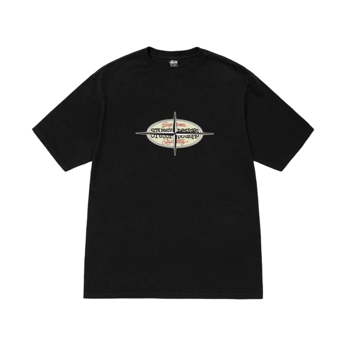 스투시 포인트 피그먼트 다이드 티셔츠 블랙(Stussy Points Pigment Dyed T-Shirt Black) - 1