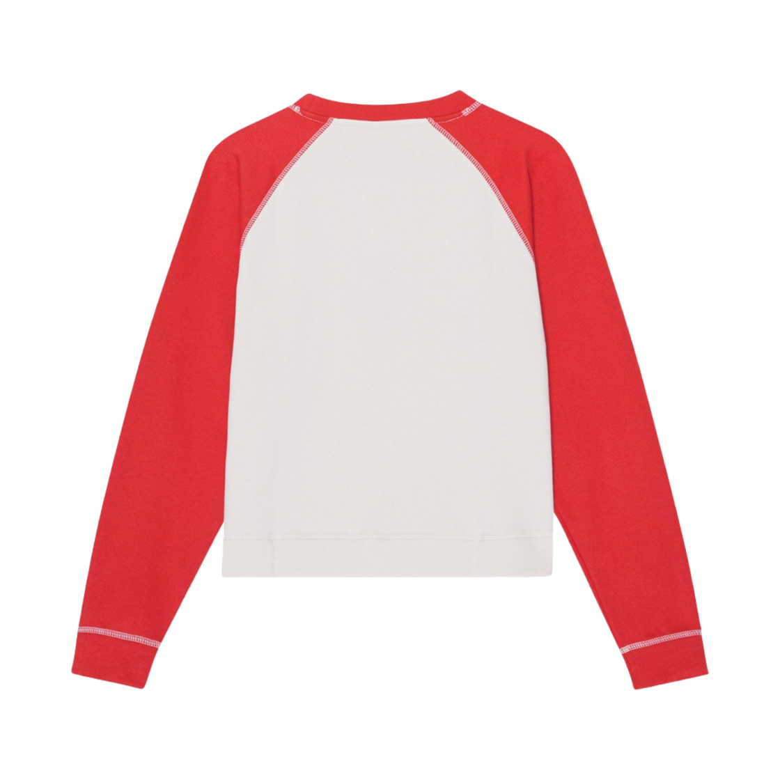 (W) 가니 이솔리 래글런 콘트라스트 슬리브 스웨트셔츠 에그렛((W) Ganni Isoli Raglan Contrast Sleeve Sweatshirt Egret) - 2